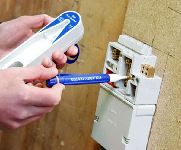 A photograph of a person using a polarity pen